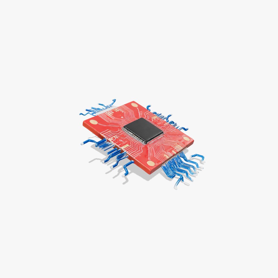 Red Circuit Chip model pack
